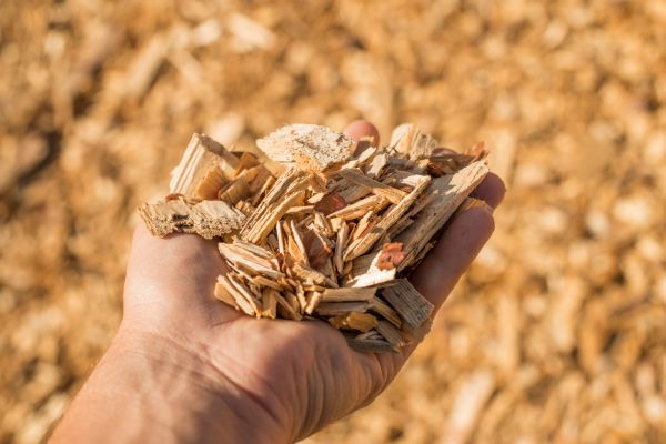 Wood Chips Spreading in Claremore