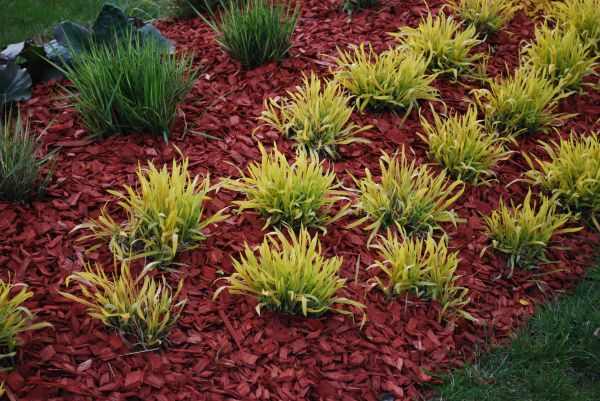 Red Mulch Installation in Claremore