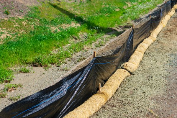 Straw Wattle Installation in Claremore